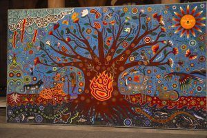 Huichol-Wandbild