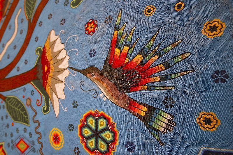 Detail der Hucihol-Malerei