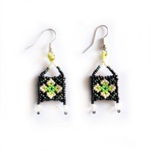 Boucles d'oreilles Huichol de microchaquira | Huichol