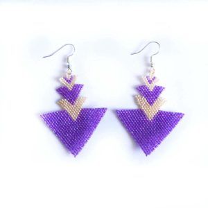 Aretes de microchaquira | Huichol