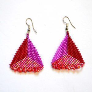 Brincos Huichol de microchaquira | Huichol