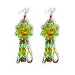 Boucles d'oreilles Huichol de microchaquira | Huichol