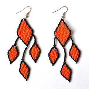 Boucles d'oreilles Huichol de microchaquira | Huichol
