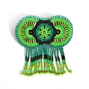 Broche de cheveux Huichol