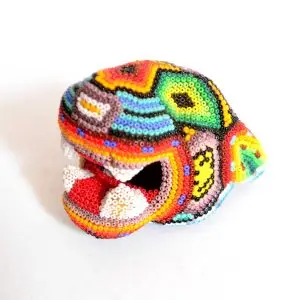 Tête de jaguar : Huichol Art