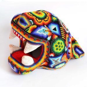 Tête de jaguar : Huichol Art