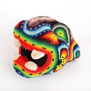 Tête de jaguar : Huichol Art
