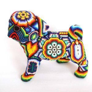 Chien carlin : Huichol Art