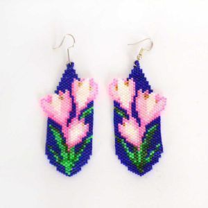 Boucles d'oreilles Huichol de microchaquira | Huichol