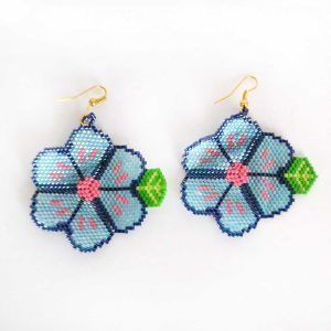 Boucles d'oreilles Huichol de microchaquira | Huichol