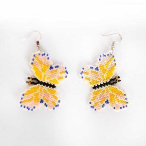 Boucles d'oreilles Huichol de microchaquira | Huichol