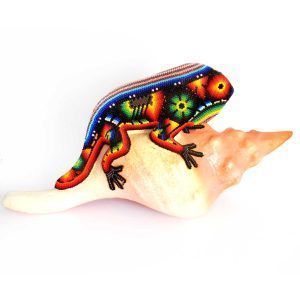 Iguane sur un escargot | Huichol