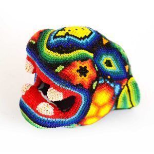 Tête de jaguar : Huichol Art