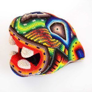 Tête de jaguar : Huichol Art