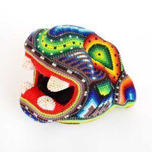Tête de jaguar : Huichol Art