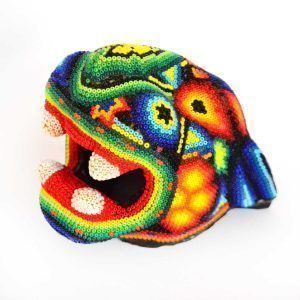 Tête de jaguar : Huichol Art