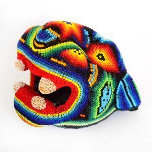 Cabeça de jaguar : Arte Huichol