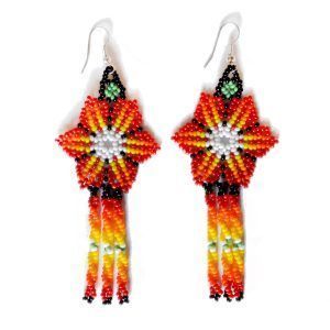Aretes de chaquira | Huichol
