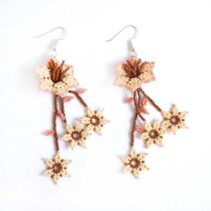 Boucles d'oreilles Huichol de microchaquira | Huichol