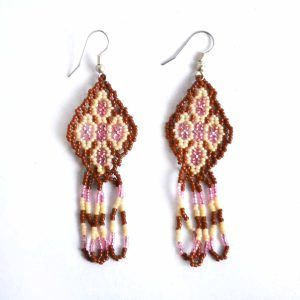 Boucles d'oreilles Huichol de microchaquira | Huichol