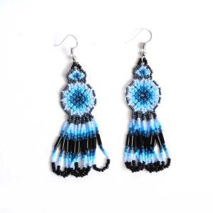 Boucles d'oreilles Huichol de microchaquira | Huichol
