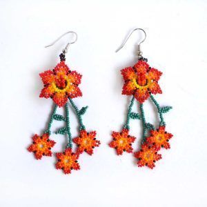 Aretes de microchaquira | Huichol