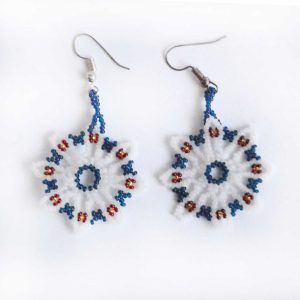Boucles d'oreilles Huichol de microchaquira | Huichol