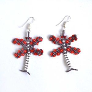 Boucles d'oreilles Huichol de microchaquira | Huichol