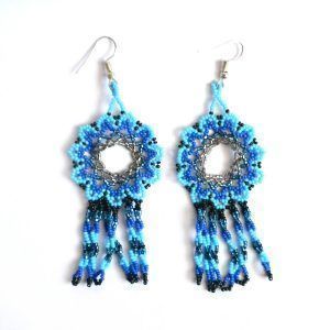 Boucles d'oreilles Huichol de microchaquira | Huichol