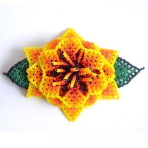 Broche de cheveux Huichol