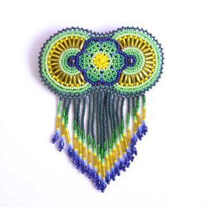 Broche de cheveux Huichol