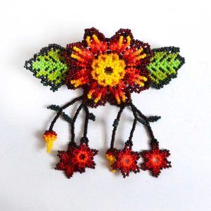 Broche de cheveux Huichol