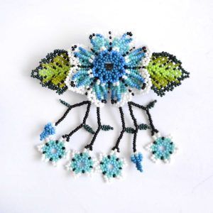 Broche de cheveux Huichol