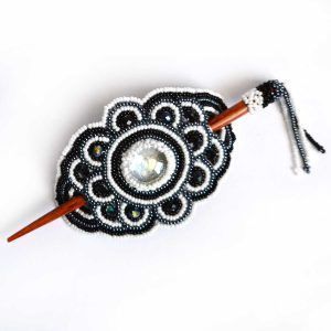 Broche de cheveux Huichol