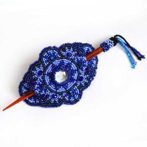 Broche de cheveux Huichol