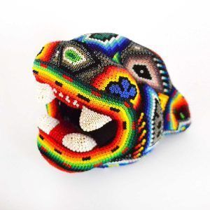 Tête de jaguar : Huichol Art