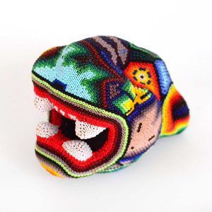 Cabeça de jaguar : Arte Huichol