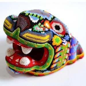 Tête de jaguar : Huichol Art