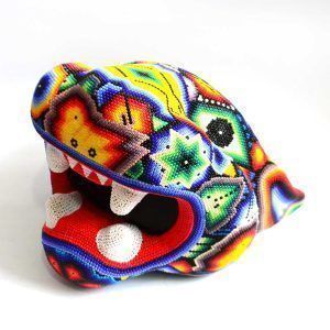 Tête de jaguar : Huichol Art