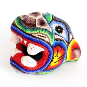 Tête de jaguar issue de l'art huichol