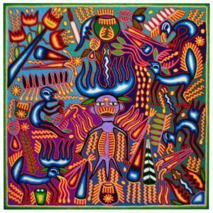 Tableau de fil d'art Wixarika