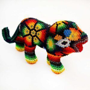 Lion doublé de chaquira
