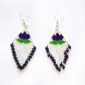 Boucles d'oreilles Huichol microchaquira