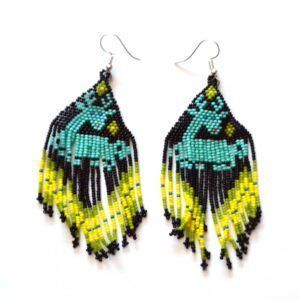Boucles d'oreilles en cerf à base de mucrochachaquira