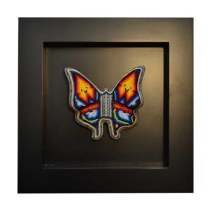 Borboleta com moldura de madeira