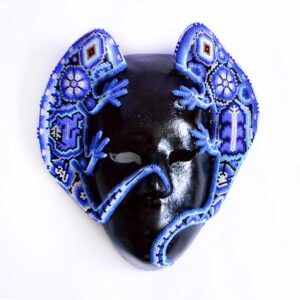 Máscara de arte huichol